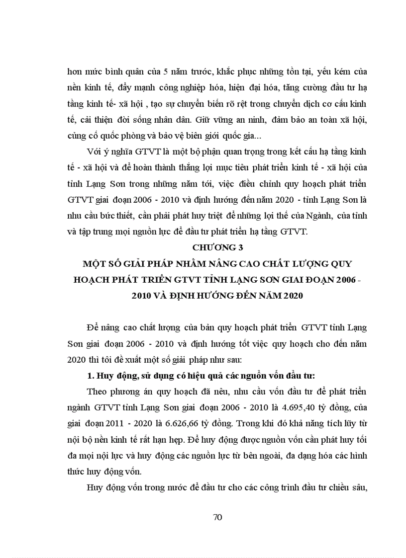 image for page Thực trạng quy hoạch phát triển GTVT tỉnh Lạng Sơn giai đoạn 2006 2010 và định hướng quy hoạch phát triển GTVT tỉnh Lạng Sơn đến năm 2020