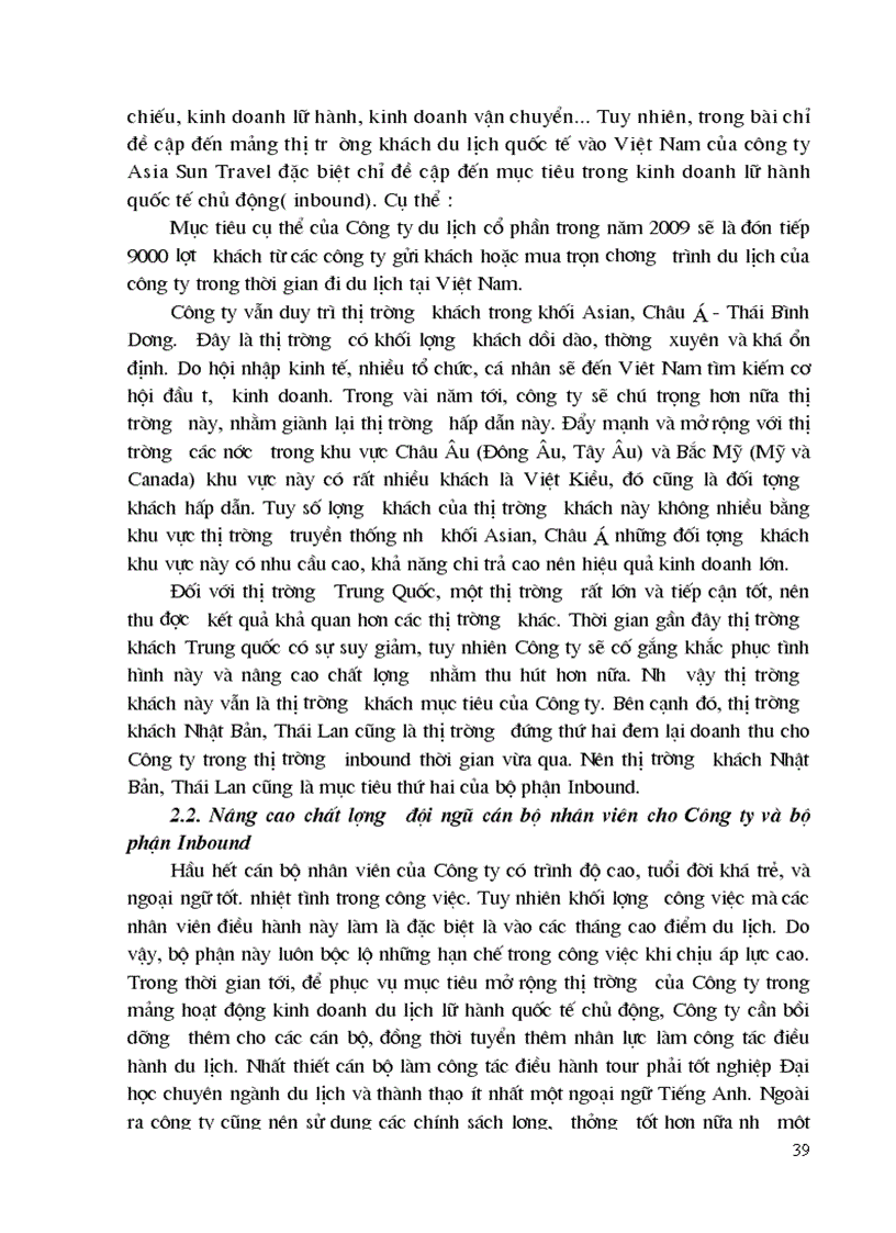 image for page Thực trạng và giải pháp thu hút khách du lịch Inbound của công ty du lịch cổ phần Mặt Trời Châu á 1
