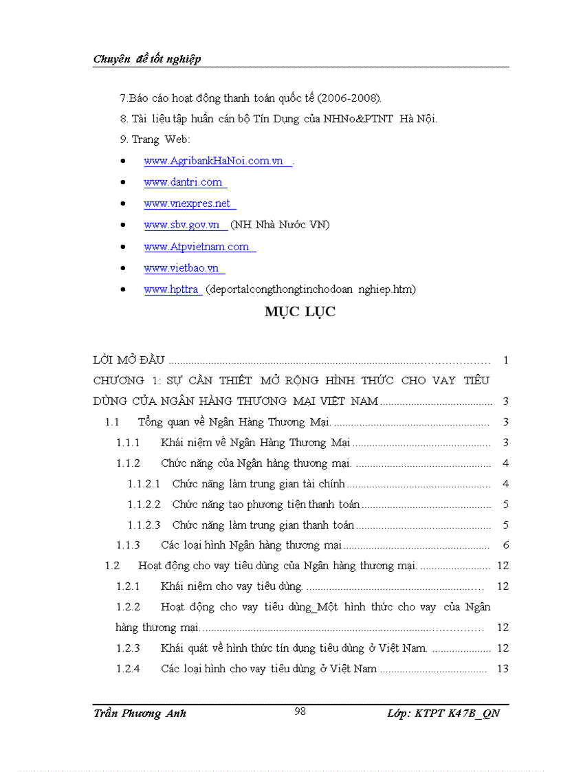 image for page Giải pháp mở rộng hình thức cho vay tiêu dùng tại chi nhánh Ngân hàng nông nghiệp và phát triển nông thôn Hà Nội 1