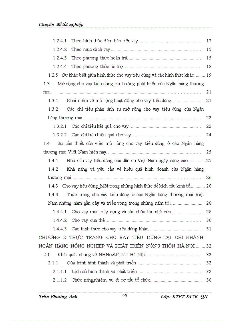 image for page Giải pháp mở rộng hình thức cho vay tiêu dùng tại chi nhánh Ngân hàng nông nghiệp và phát triển nông thôn Hà Nội 1