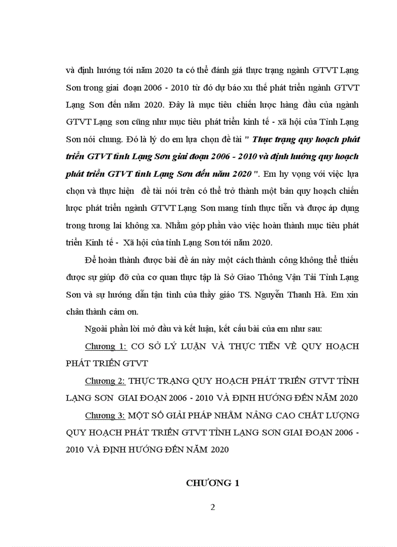 image for page Thực trạng quy hoạch phát triển GTVT tỉnh Lạng Sơn giai đoạn 2006 2010 và định hướng quy hoạch phát triển GTVT tỉnh Lạng Sơn đến năm 2020