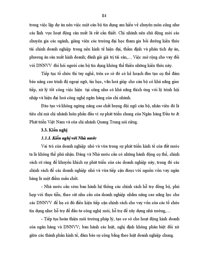 image for page Mở rộng cho vay đối với doanh nghiệp nhỏ và vừa tại Ngân hàng Đầu tư Phát triển Việt Nam chi nhánh Quang Trung 1