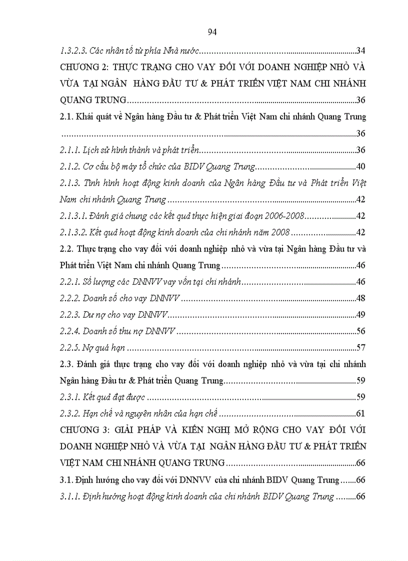 image for page Mở rộng cho vay đối với doanh nghiệp nhỏ và vừa tại Ngân hàng Đầu tư Phát triển Việt Nam chi nhánh Quang Trung 1