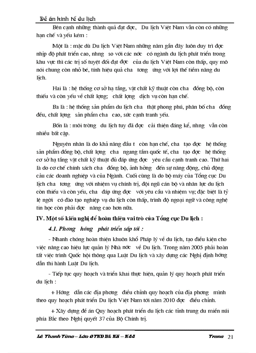 image for page Vai trò của Tổng Cục Du Lịch đối với chiến lược phát triển du lịch Việt Nam