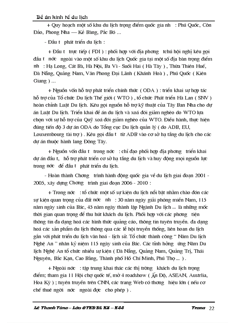 image for page Vai trò của Tổng Cục Du Lịch đối với chiến lược phát triển du lịch Việt Nam