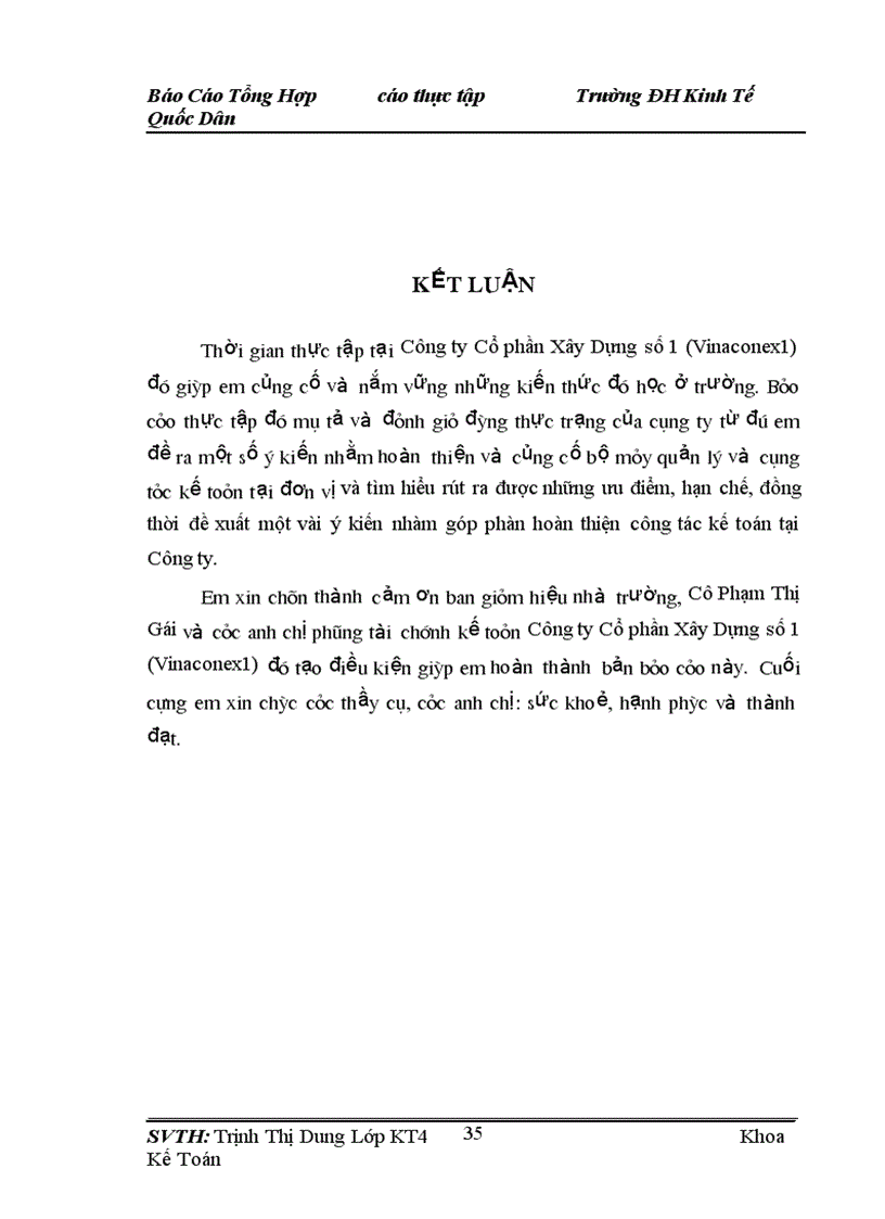 image for page Đánh giá và nhận xét chung về công tác kế toán một số kiến nghị sơ bộ tại Công ty cổ phần xây dựng số 1 vinaconex