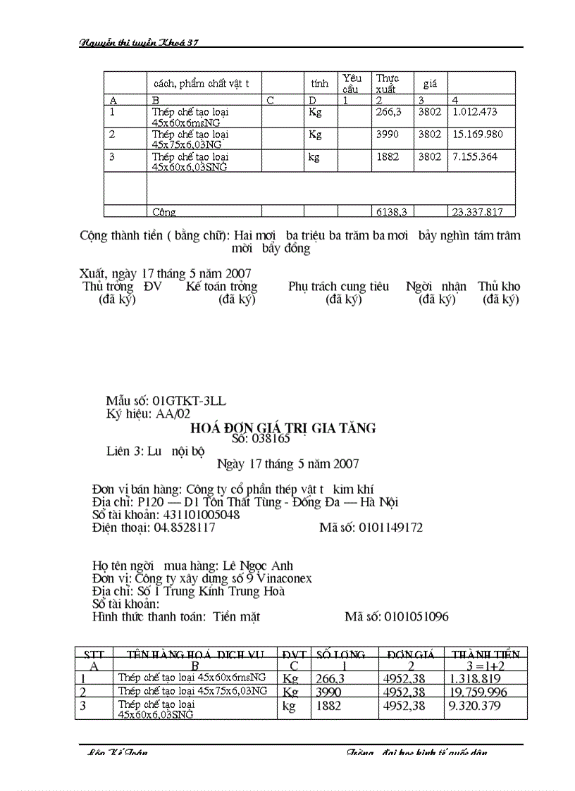 image for page Báo cáo thực tập tại Công ty cổ phần thép vật tư kim khí