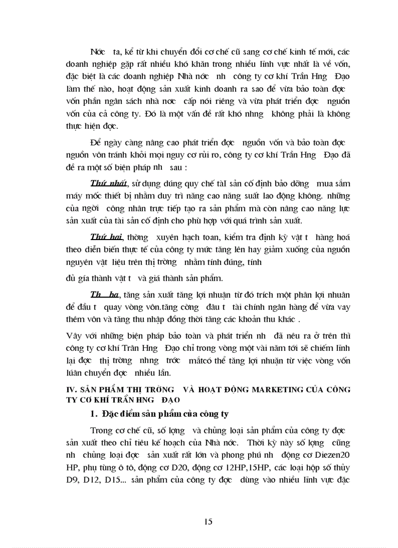 image for page Quá trình phát triển kinh doanh và hoạt động Marketing của công ty cơ khí Trần Hưng Đạo