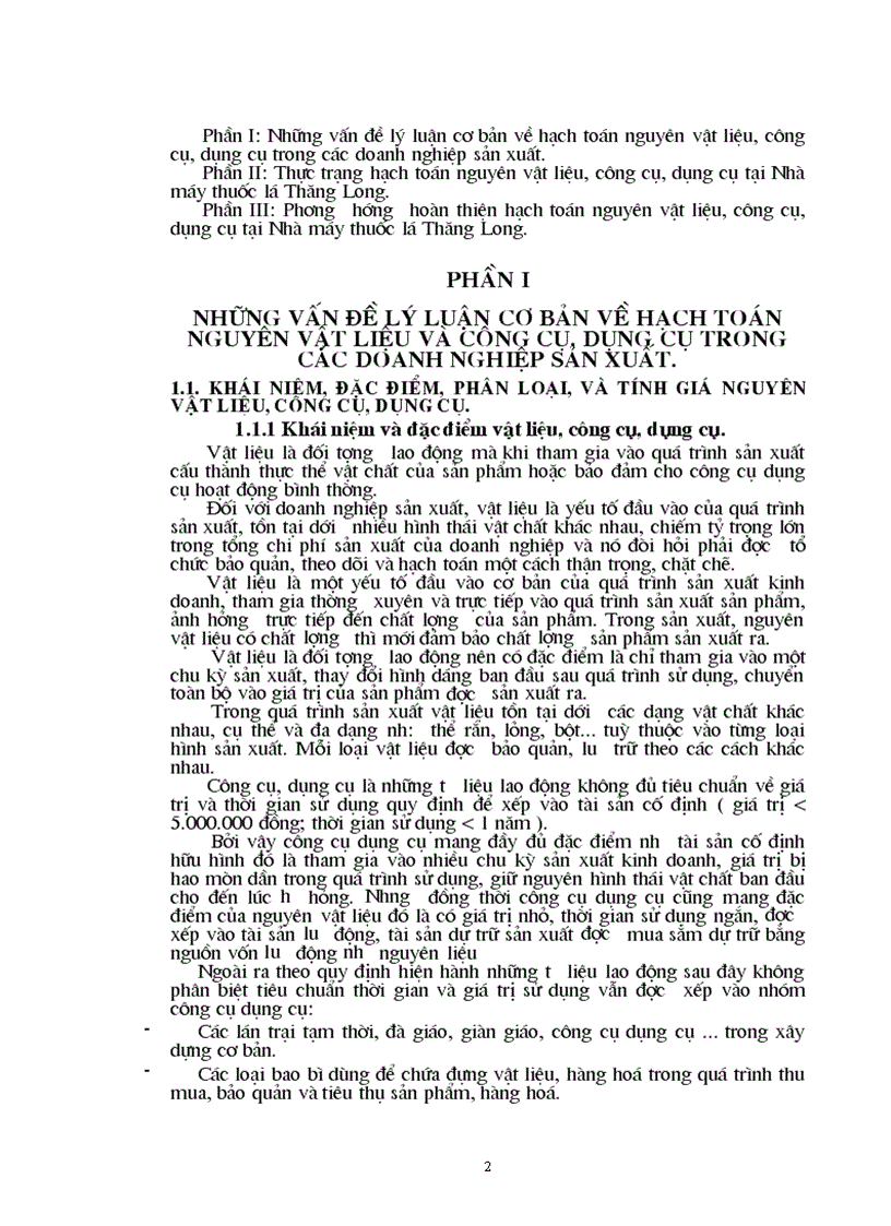 image for page Hoàn thiện hạch toán nguyên vật liệu công cụ dụng cụ