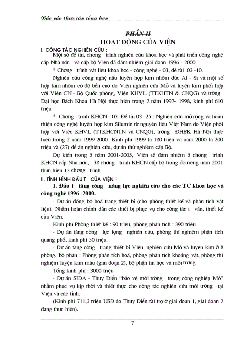 image for page Hoạt động của Viện nghiên cứu Mỏ và luyện kim