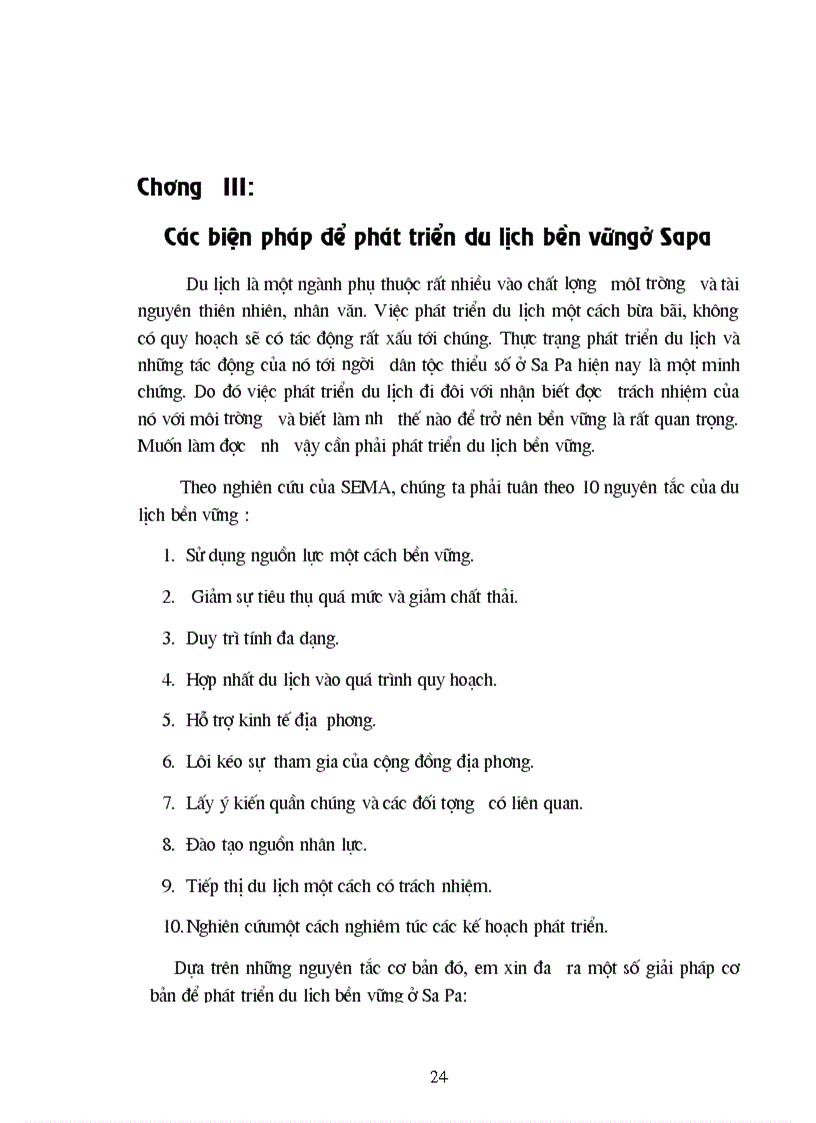 image for page Tác động của phát triển du lịch tới các dân tộc thiểu số và những giải pháp để phát triển du lịch bền vữngở sa pa