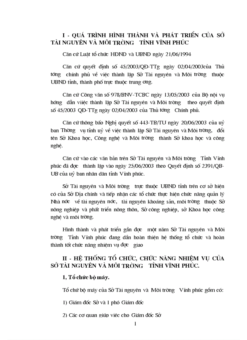 image for page Tình hình hoạt động của sở Tài nguyên và Môi trường tỉnh Vĩnh Phúc