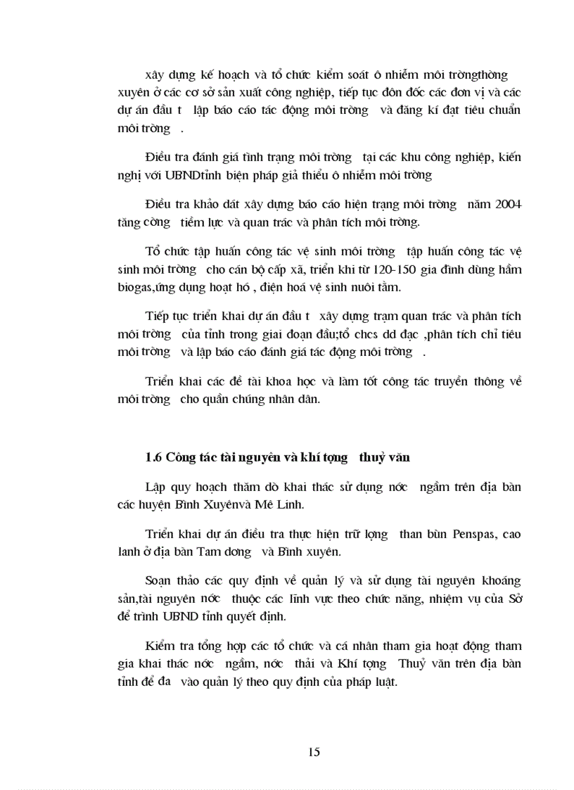 image for page Tình hình hoạt động của sở Tài nguyên và Môi trường tỉnh Vĩnh Phúc