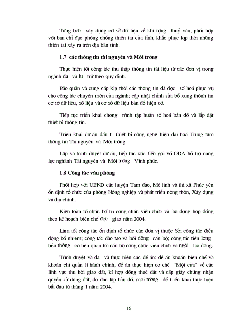 image for page Tình hình hoạt động của sở Tài nguyên và Môi trường tỉnh Vĩnh Phúc