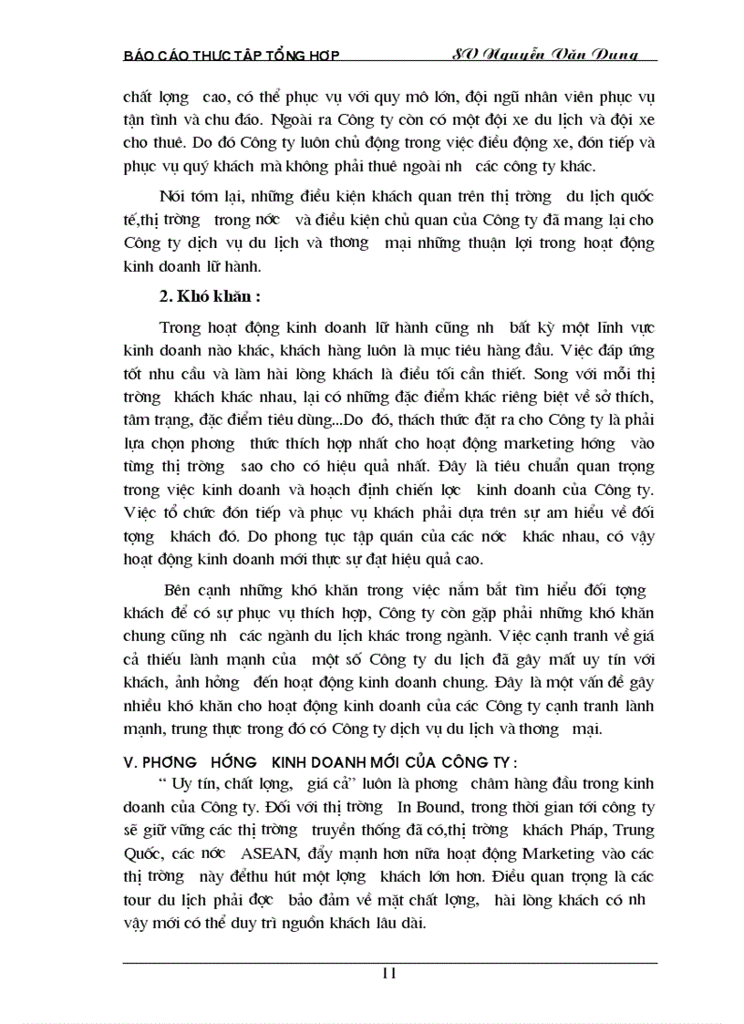 image for page Những thuận lợi và khó khăn của Công ty dịch vụ và thương mại trong hoạt động kinh doanh lữ hành
