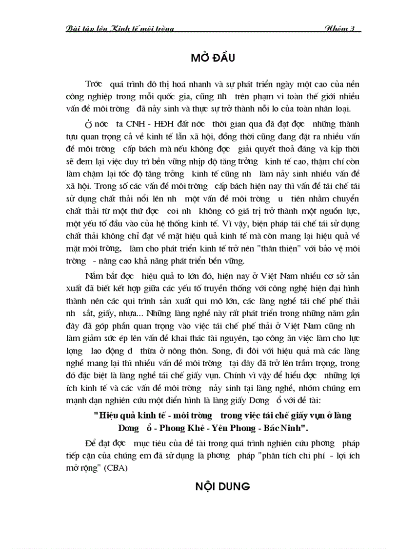 image for page Hiệu quả kinh tế môi trường trong việc tái chế giấy vụn ở làng Dương ổ Phong Khê Yên Phong Bắc Ninh