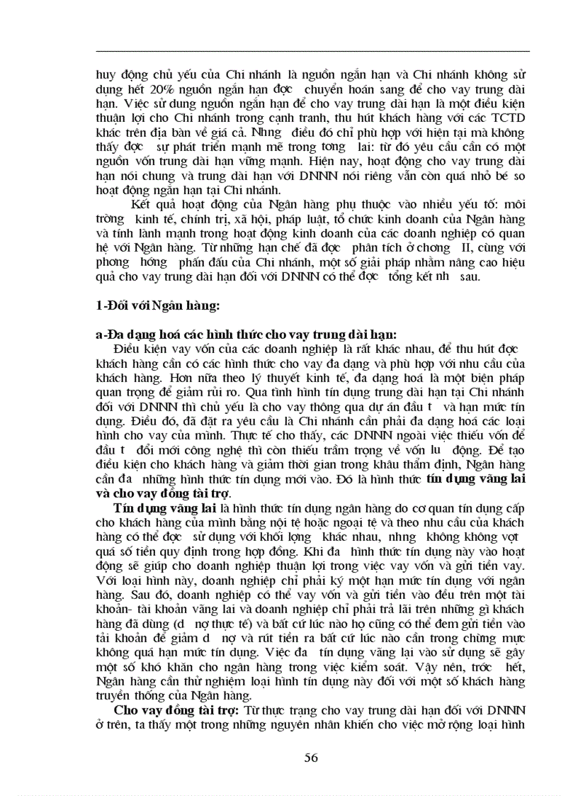 image for page Giải pháp nâng cao hiệu quả cho vay trung dài hạn đối với doanh nghiệp Nhà nước tại Chi nhánh NHCT Ba Đình