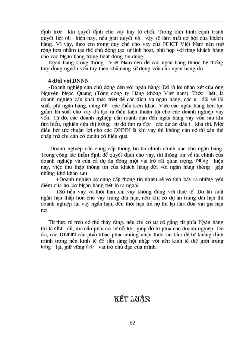 image for page Giải pháp nâng cao hiệu quả cho vay trung dài hạn đối với doanh nghiệp Nhà nước tại Chi nhánh NHCT Ba Đình