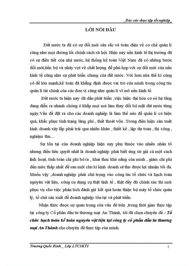 image for page Tổ chức hạch toán kế toán nguyên vật liệu tại công ty cổ phần đầu tư thương mại An Thành