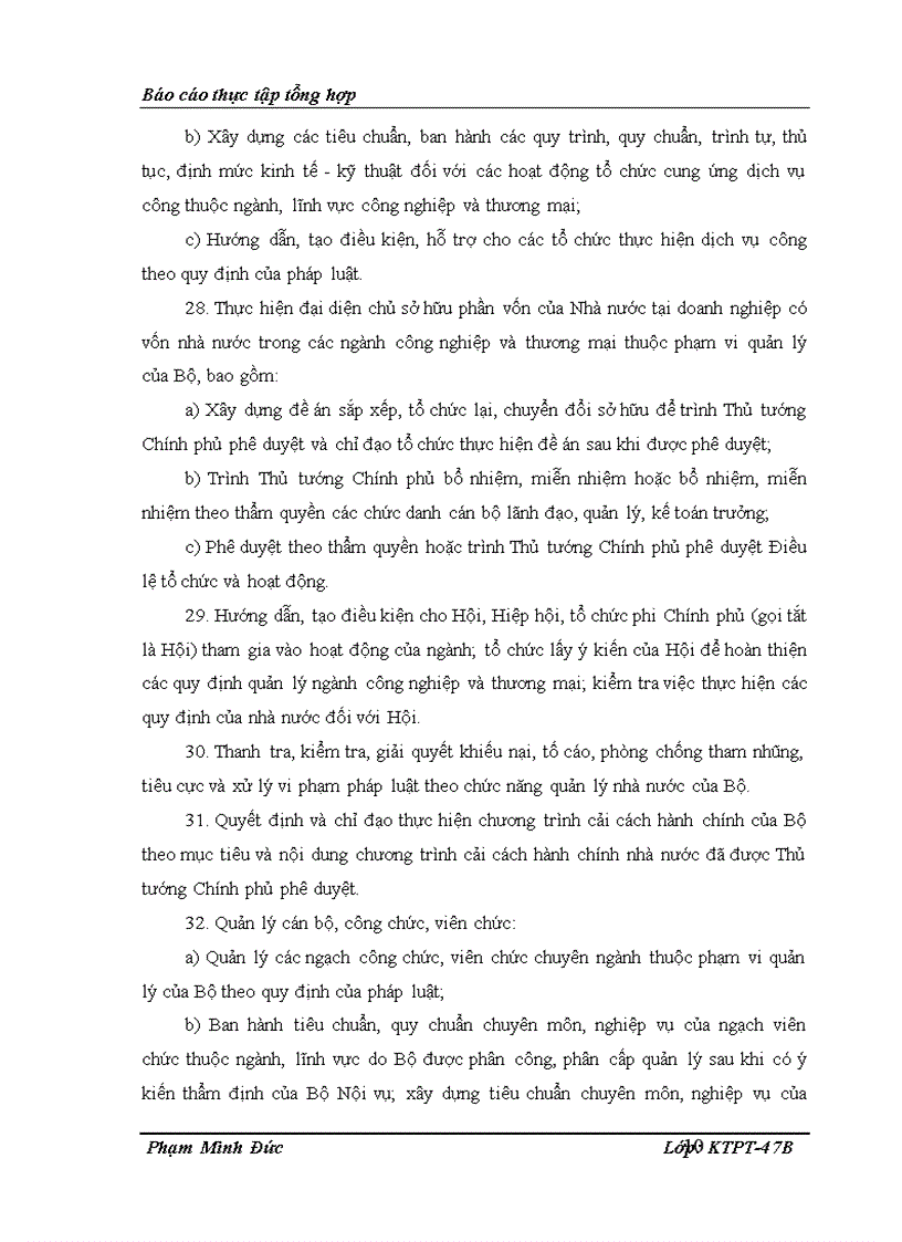 image for page Báo cáo thực tập tại Bộ Công Thương