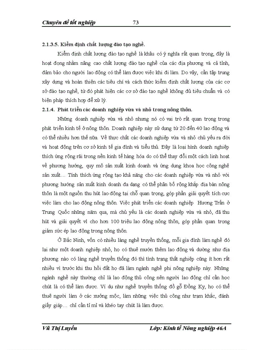 image for page Giải quyết việc làm và tăng thu nhập cho những người nông dân bị thu hồi đất ở tỉnh Bắc Ninh trong quá trình công nghiệp hóa và đô thị hóa