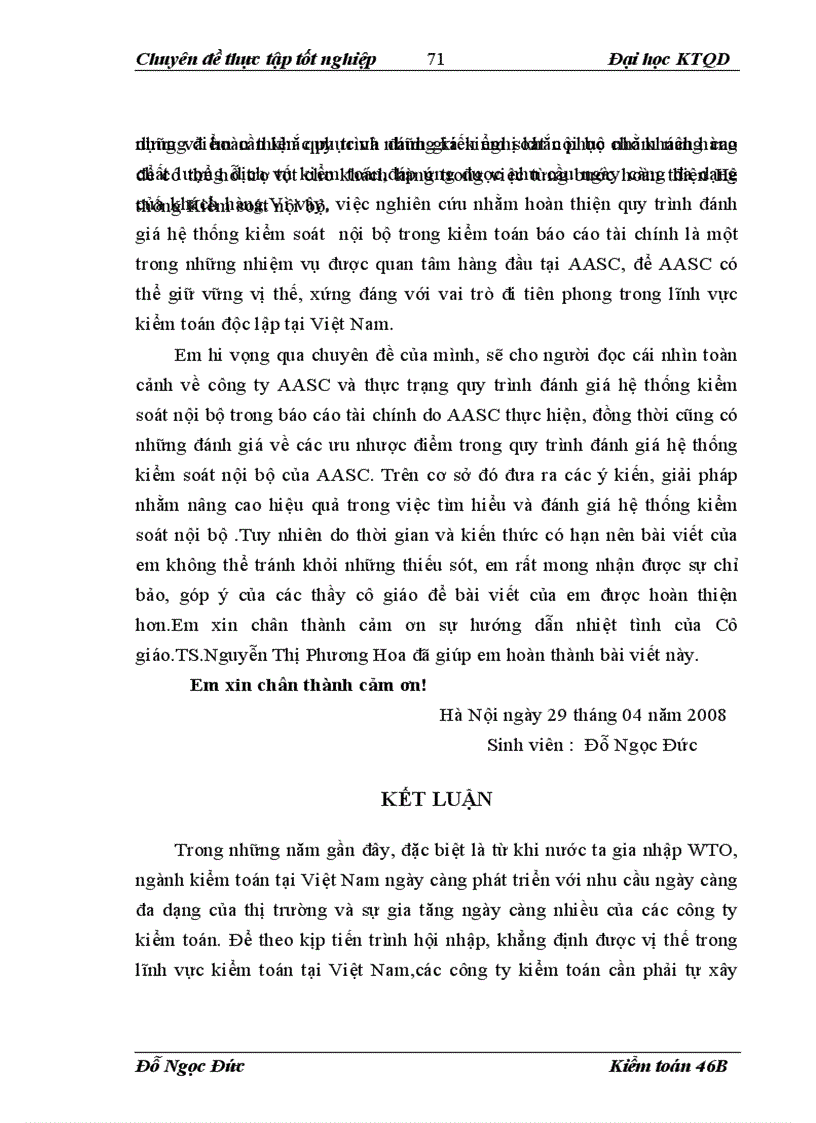 image for page Hoàn thiện quy trình đánh giá hệ thống kiểm soát nội bộ trong kiểm toán báo cáo tài chính tại Công ty TNHH Dịch vụ Tư vấn Tài chính Kế toán và Kiểm toán