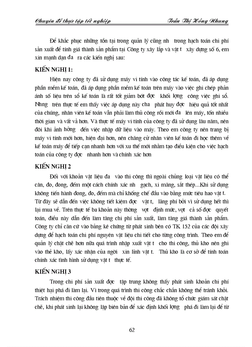 image for page Tổ chức kế toán tập hợp chi phí sản xuất và tính giá thành sản phẩm tại Công ty Xây lắp và Vật tư xây dụng số 6