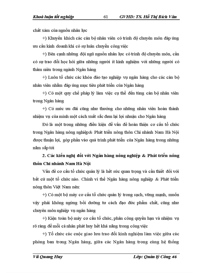 image for page Một số vấn đề hoàn thiện cơ cấu tổ chức quản lý của Ngân hàng nông nghiệp và phát triển nông thôn Chi nhánh Nam Hà Nội