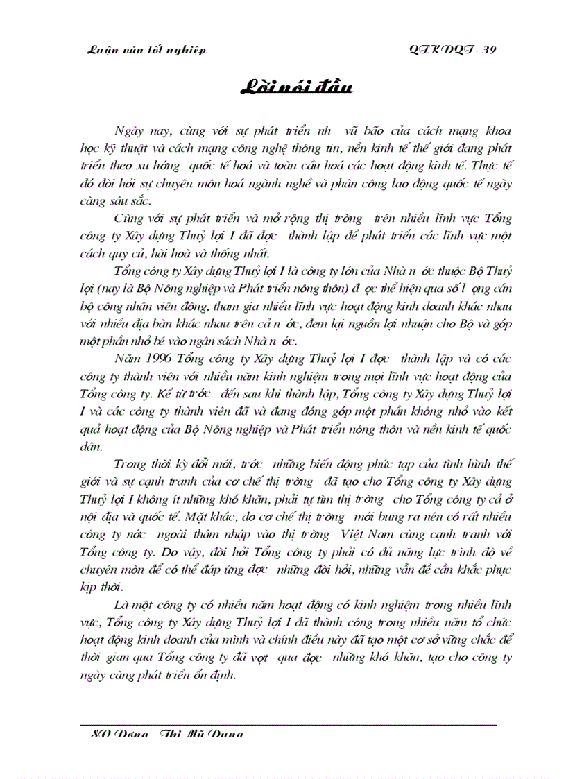 image for page Một số giải pháp nhằm tăng khả năng thắng thầu xây dựng quốc tế ở Tổng công ty Xây dựng Thuỷ lợi I