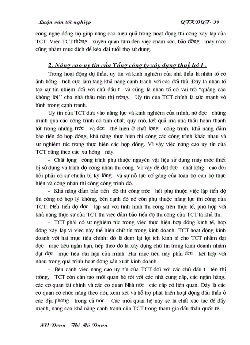 image for page Một số giải pháp nhằm tăng khả năng thắng thầu xây dựng quốc tế ở Tổng công ty Xây dựng Thuỷ lợi I