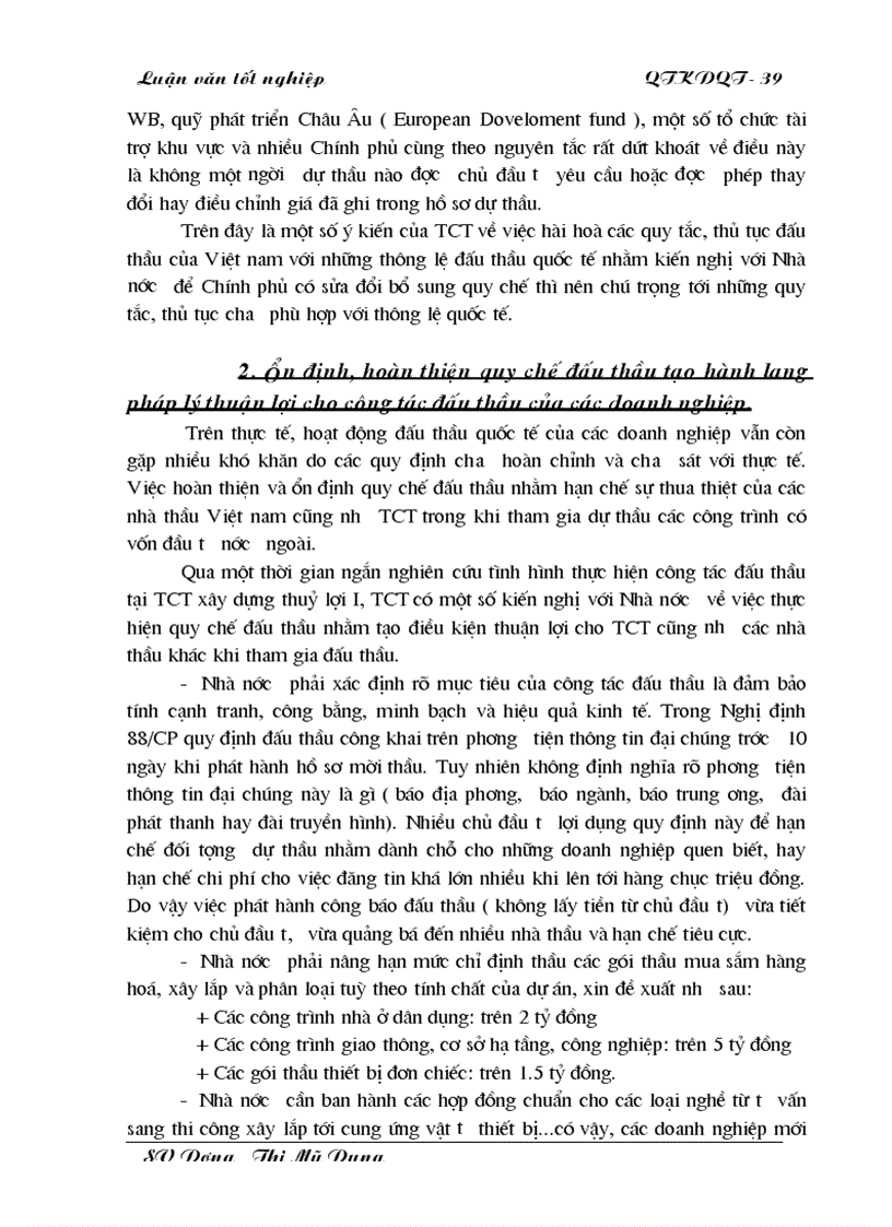 image for page Một số giải pháp nhằm tăng khả năng thắng thầu xây dựng quốc tế ở Tổng công ty Xây dựng Thuỷ lợi I