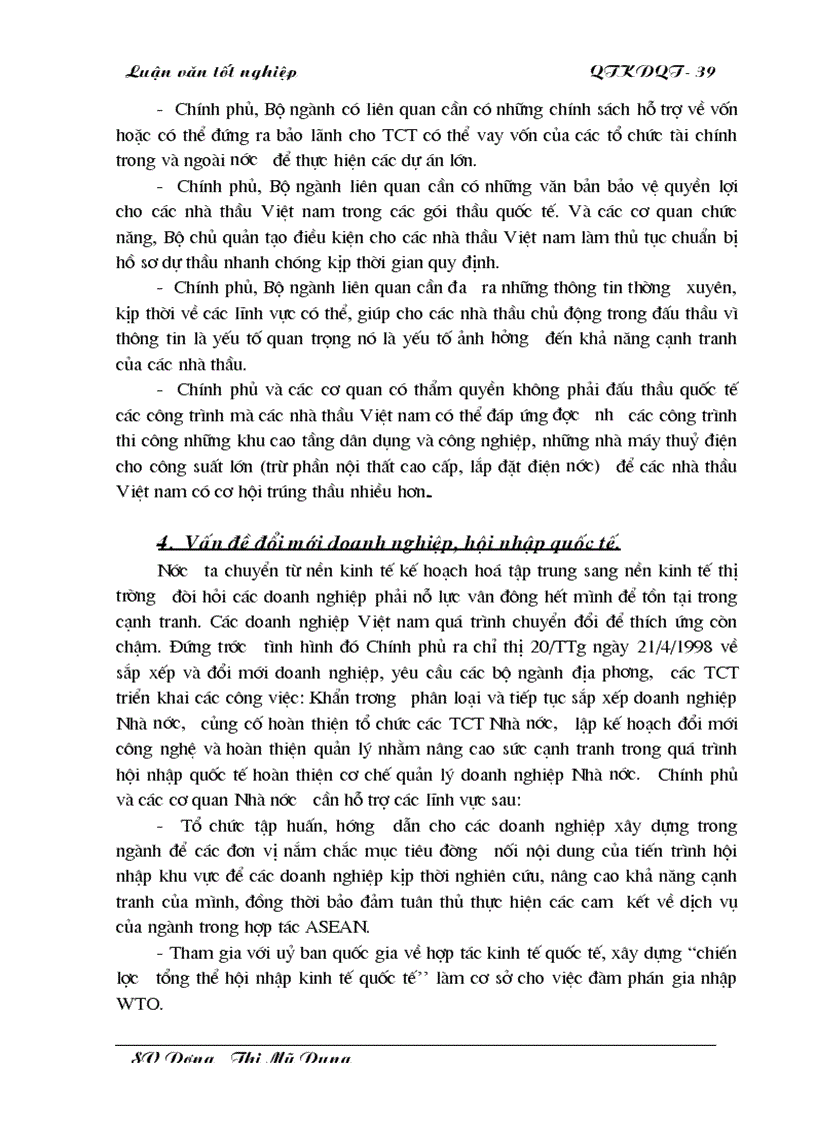 image for page Một số giải pháp nhằm tăng khả năng thắng thầu xây dựng quốc tế ở Tổng công ty Xây dựng Thuỷ lợi I