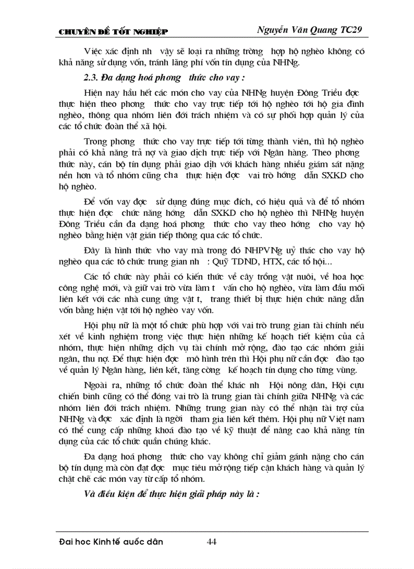 image for page Một số giải pháp nhằm nâng cao chất lượng tín dụng đối với hộ nghèo thiếu vốn sản xuất tại Chi nhánh Ngân hàng nông nghiệp và phát triển nông thôn huyện Đông Triều