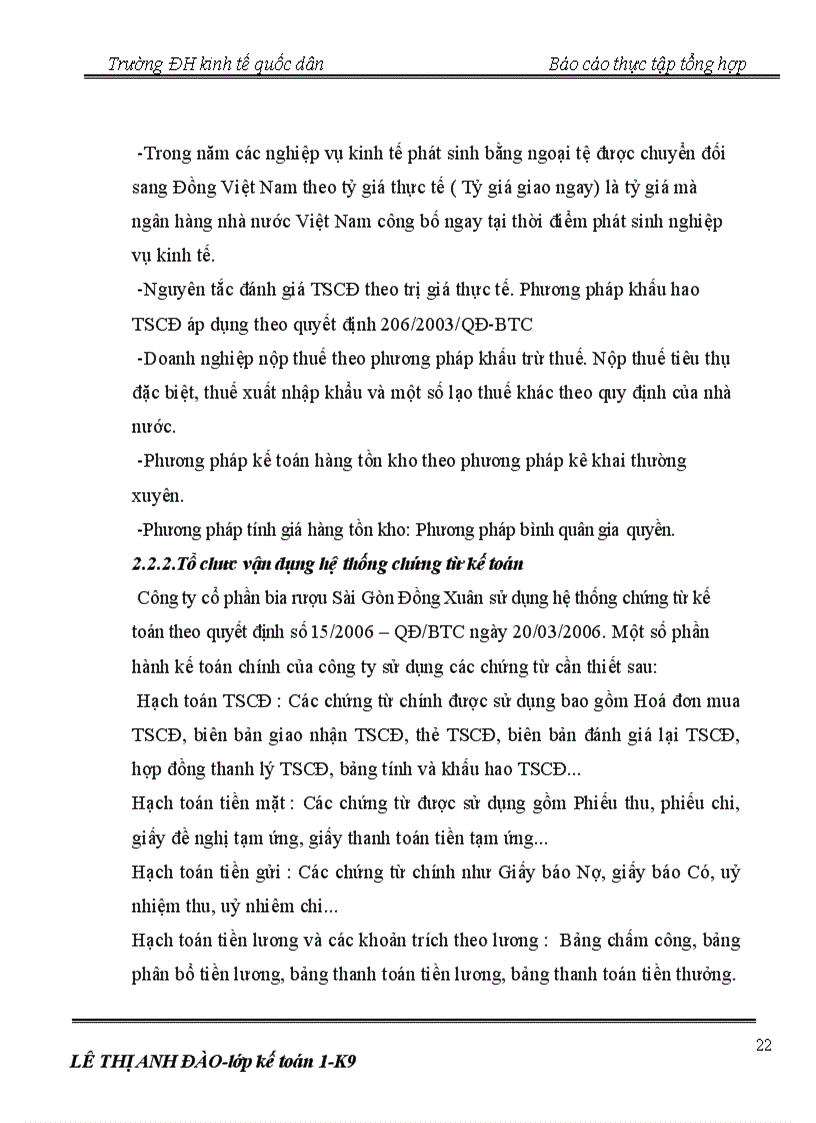 image for page Một số đánh giá khái quát về tình hình tổ chức hạch toán kế toán tại công ty cổ phần bia rượu Sài Gòn Đồng Xuân 1