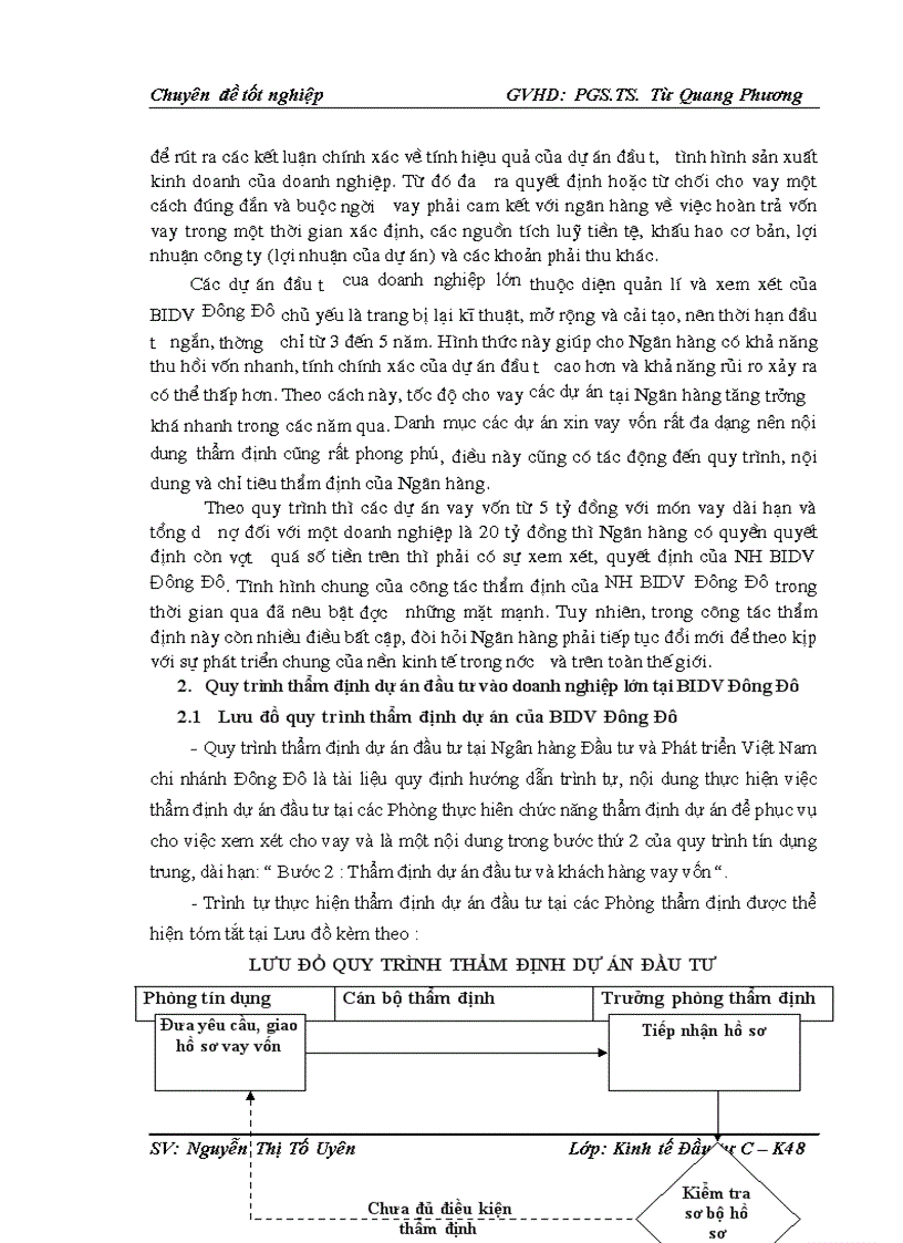 image for page Công tác thẩm định dự án vay vốn đầu tư của doanh nghiệp lớn tại ngân hàng Đầu Tư và Phát Triển chi nhánh Đông Đô
