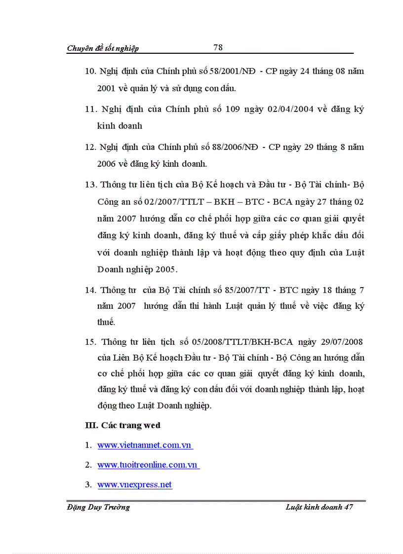 image for page Chế độ pháp lý về đăng ký kinh doanh đối với các loại hình doanh nghiệp theo quy định của Luật doanh nghiệp 2005 Thực tiễn áp dụng trên địa bàn tỉnh Điện Biên