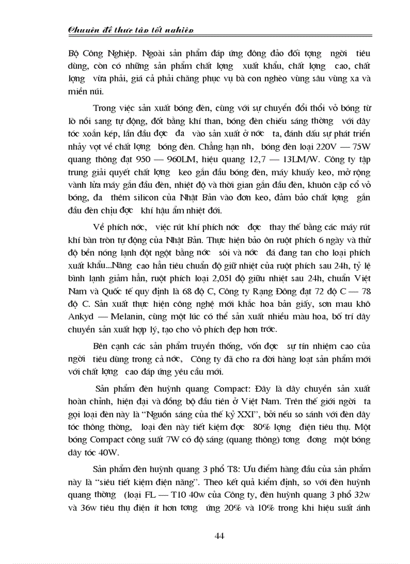 image for page Thực trạng và giải pháp đầu tư nâng cao khả năng cạnh tranh của Công ty Cổ phần Bóng đèn Phích nước Rạng Đông
