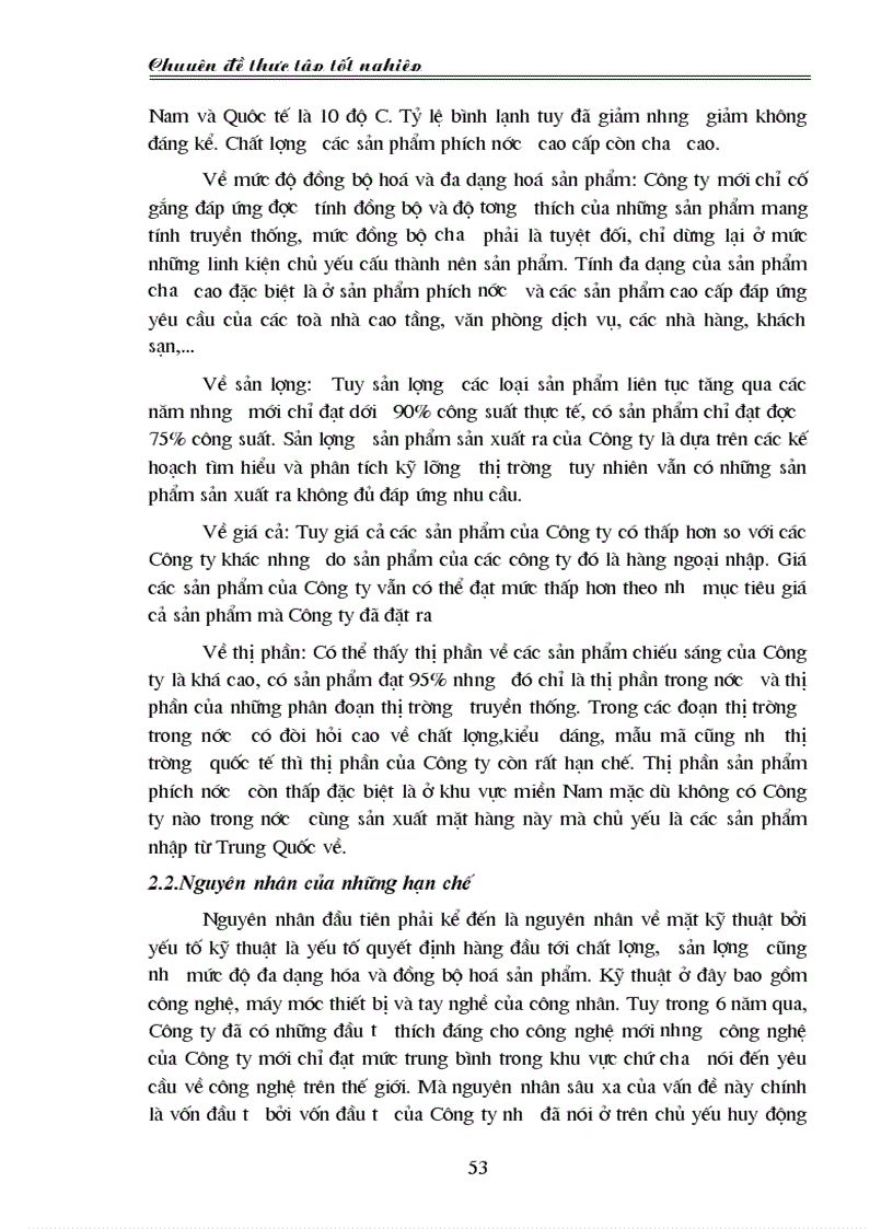 image for page Thực trạng và giải pháp đầu tư nâng cao khả năng cạnh tranh của Công ty Cổ phần Bóng đèn Phích nước Rạng Đông