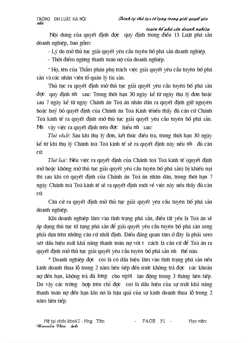 image for page Trình tự thủ tục tố tụng trong quá trình giải quyết yêu cầu tuyến bố phá sản doanh nghiệp