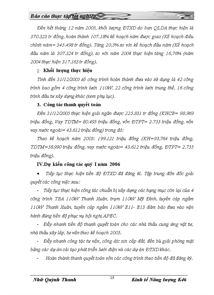 image for page Phân tích dự án đầu tư Hạ ngầm ĐZ 110kV di chuyển đường cáp 22kV trạm biến áp 110kV Thanh Xuân