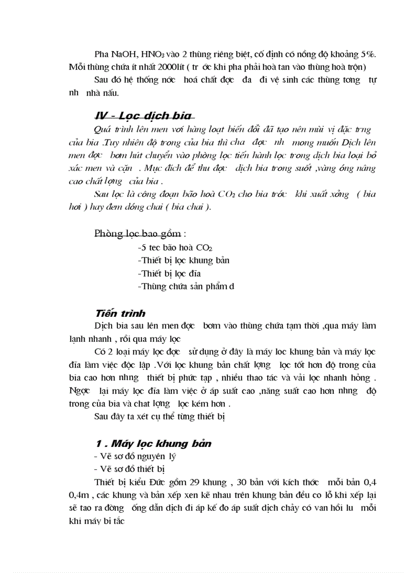 image for page Dây chuyền công nghệ sản xuất bia tai nhà máy Liên hiệp thực phẩm Hà Đông Hà Tây