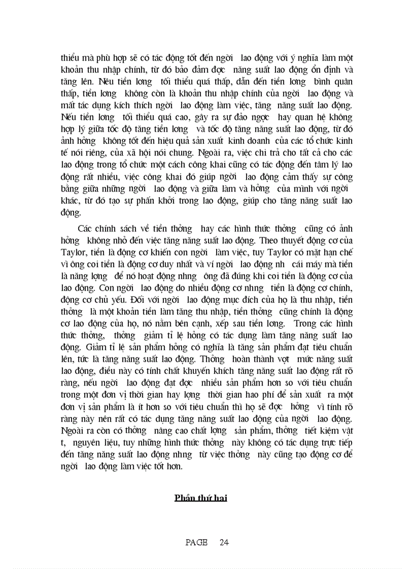 image for page Tiền lương thu nhập và tác động của nó đến năng suất lao động hiện nay ở Việt Nam 1