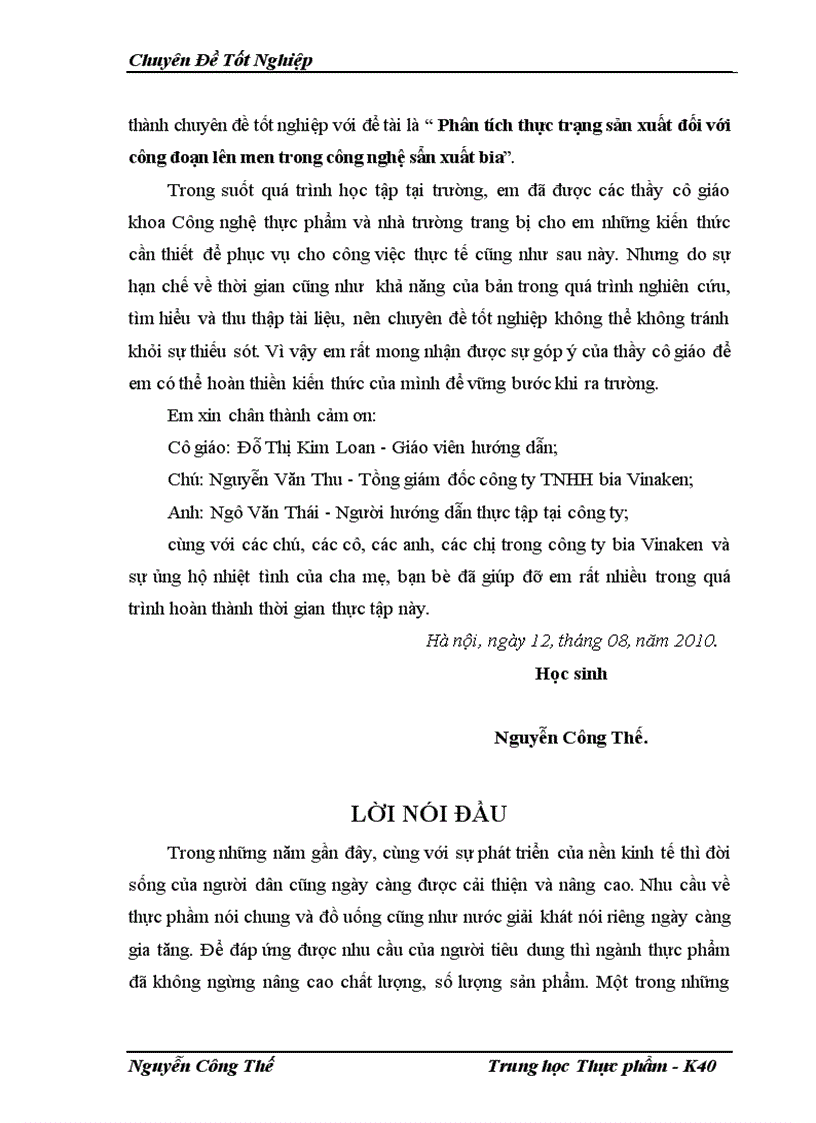 image for page Phân tích thực trạng sản xuất đối với công đoạn lên men trong công nghệ sẩn xuất bia