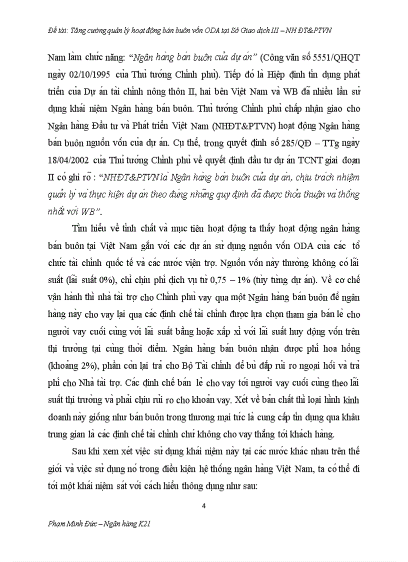 image for page Tăng cường quản lý hoạt động bán buôn vốn ODA tại Sở giao dịch III Ngân hàng Đầu tư và Phát triển Việt Nam