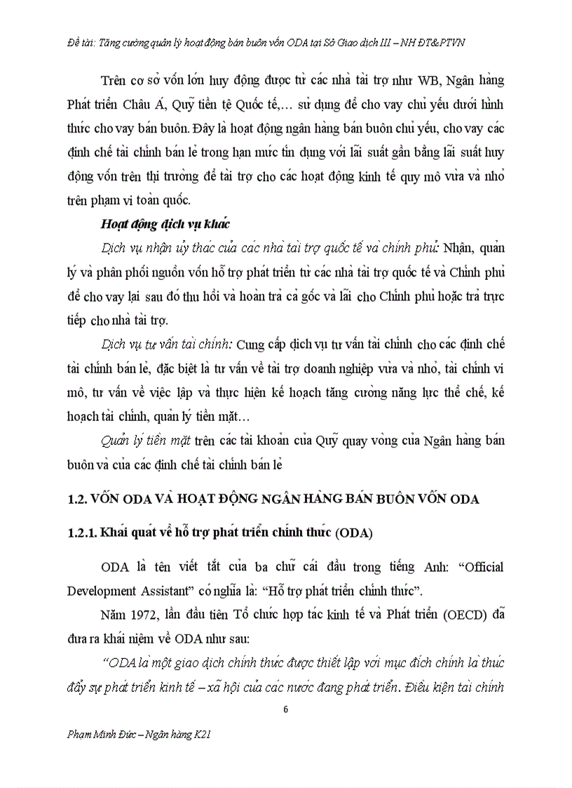 image for page Tăng cường quản lý hoạt động bán buôn vốn ODA tại Sở giao dịch III Ngân hàng Đầu tư và Phát triển Việt Nam