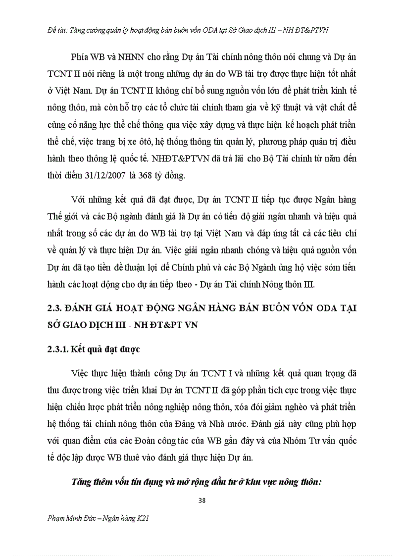 image for page Tăng cường quản lý hoạt động bán buôn vốn ODA tại Sở giao dịch III Ngân hàng Đầu tư và Phát triển Việt Nam