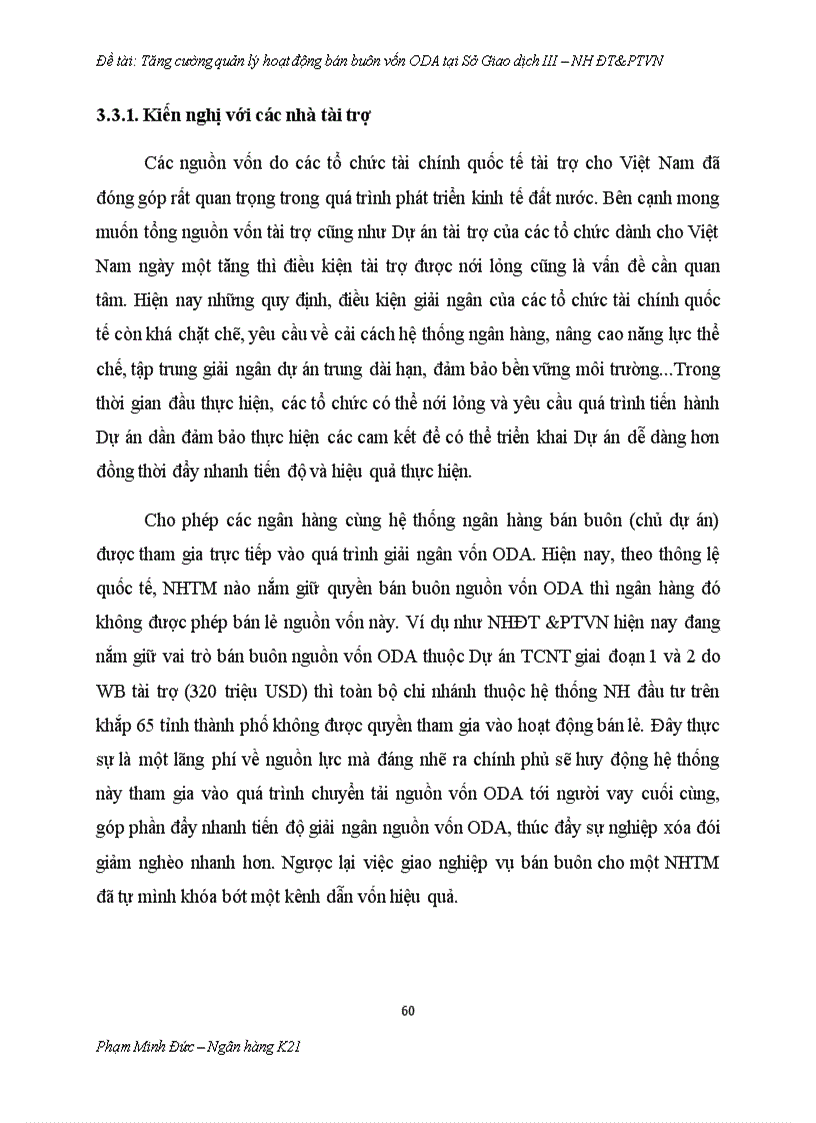 image for page Tăng cường quản lý hoạt động bán buôn vốn ODA tại Sở giao dịch III Ngân hàng Đầu tư và Phát triển Việt Nam