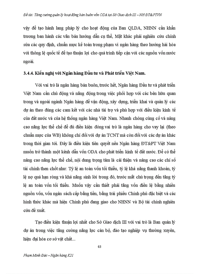 image for page Tăng cường quản lý hoạt động bán buôn vốn ODA tại Sở giao dịch III Ngân hàng Đầu tư và Phát triển Việt Nam