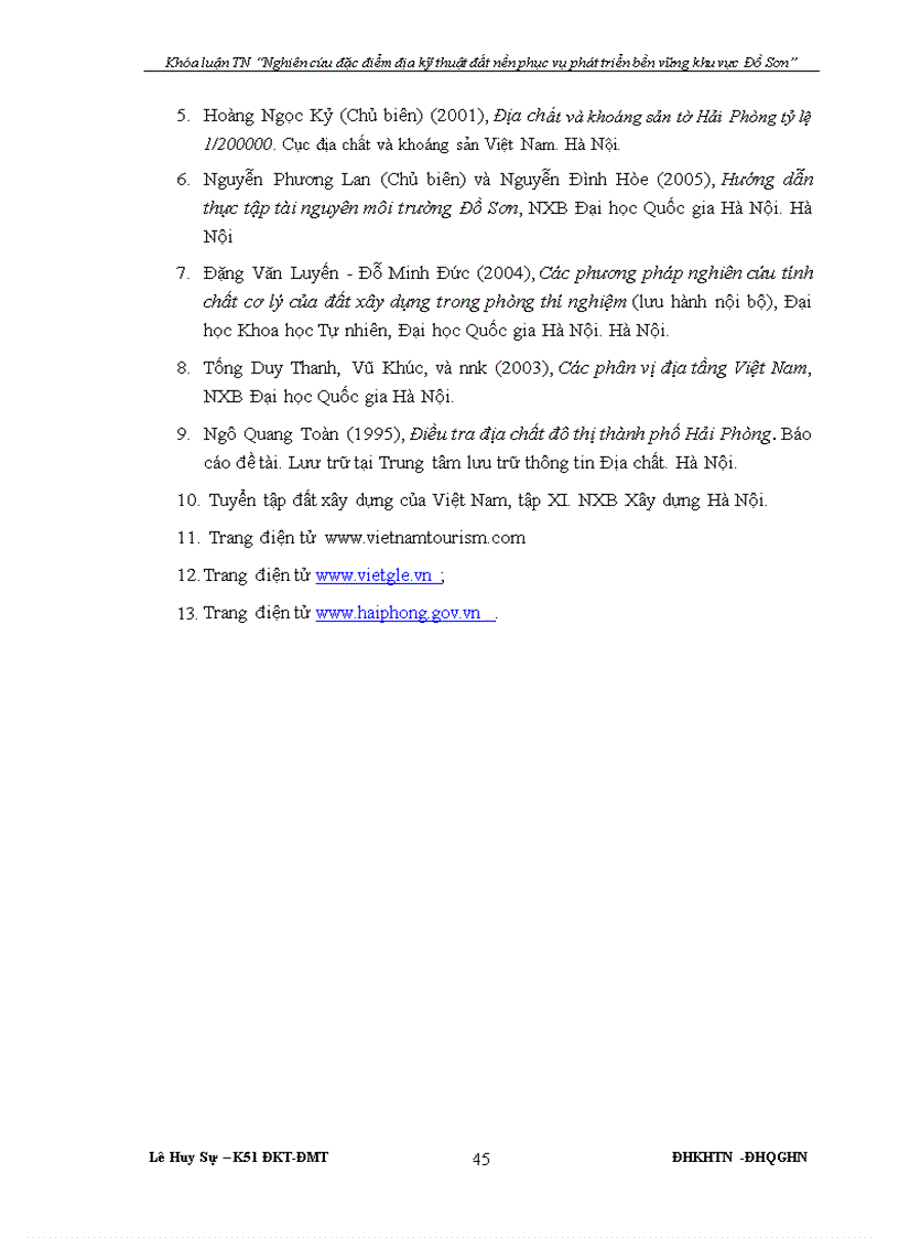 image for page Nghiên cứu đặc điểm địa kỹ thuật đất nền phục vụ phát triển bền vững khu vực Đồ Sơn