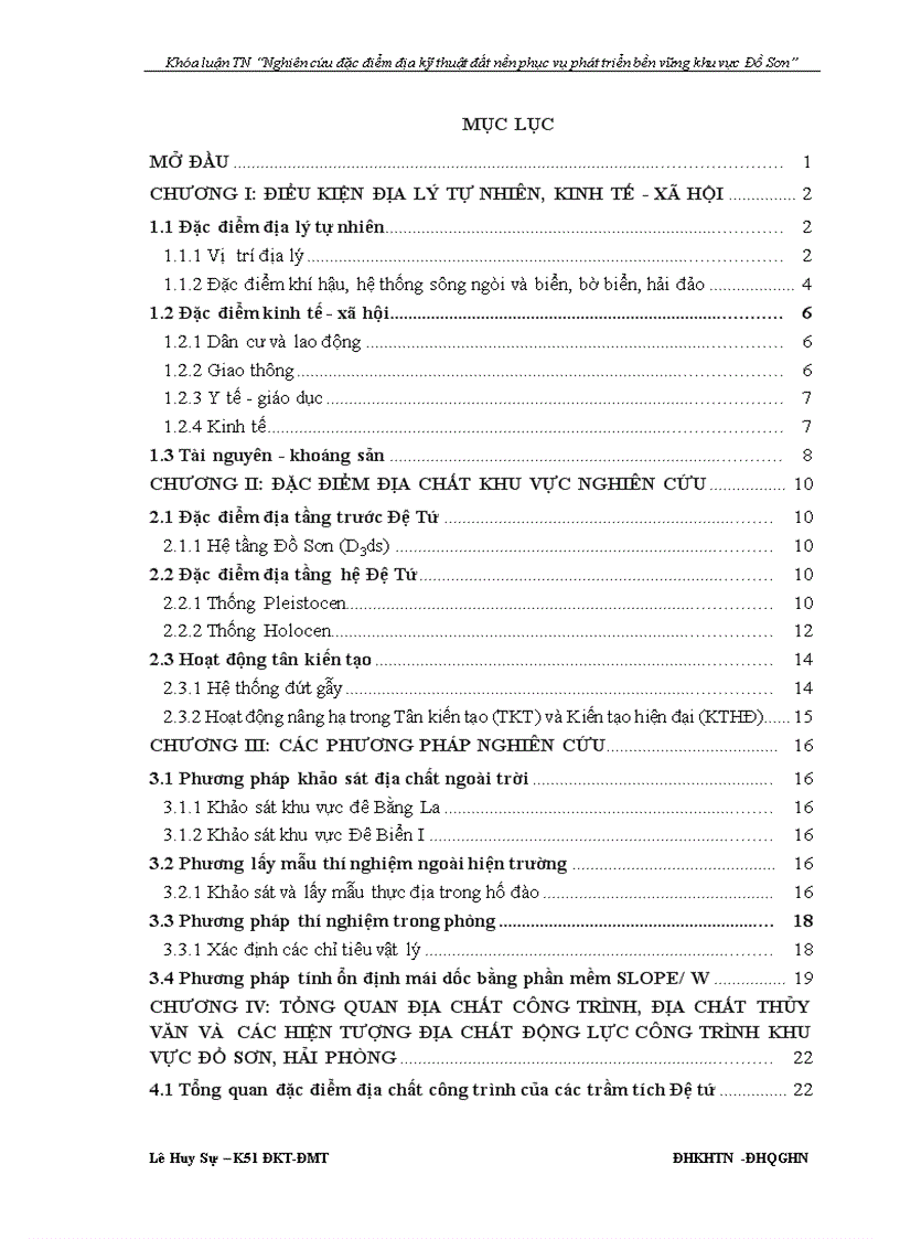 image for page Nghiên cứu đặc điểm địa kỹ thuật đất nền phục vụ phát triển bền vững khu vực Đồ Sơn